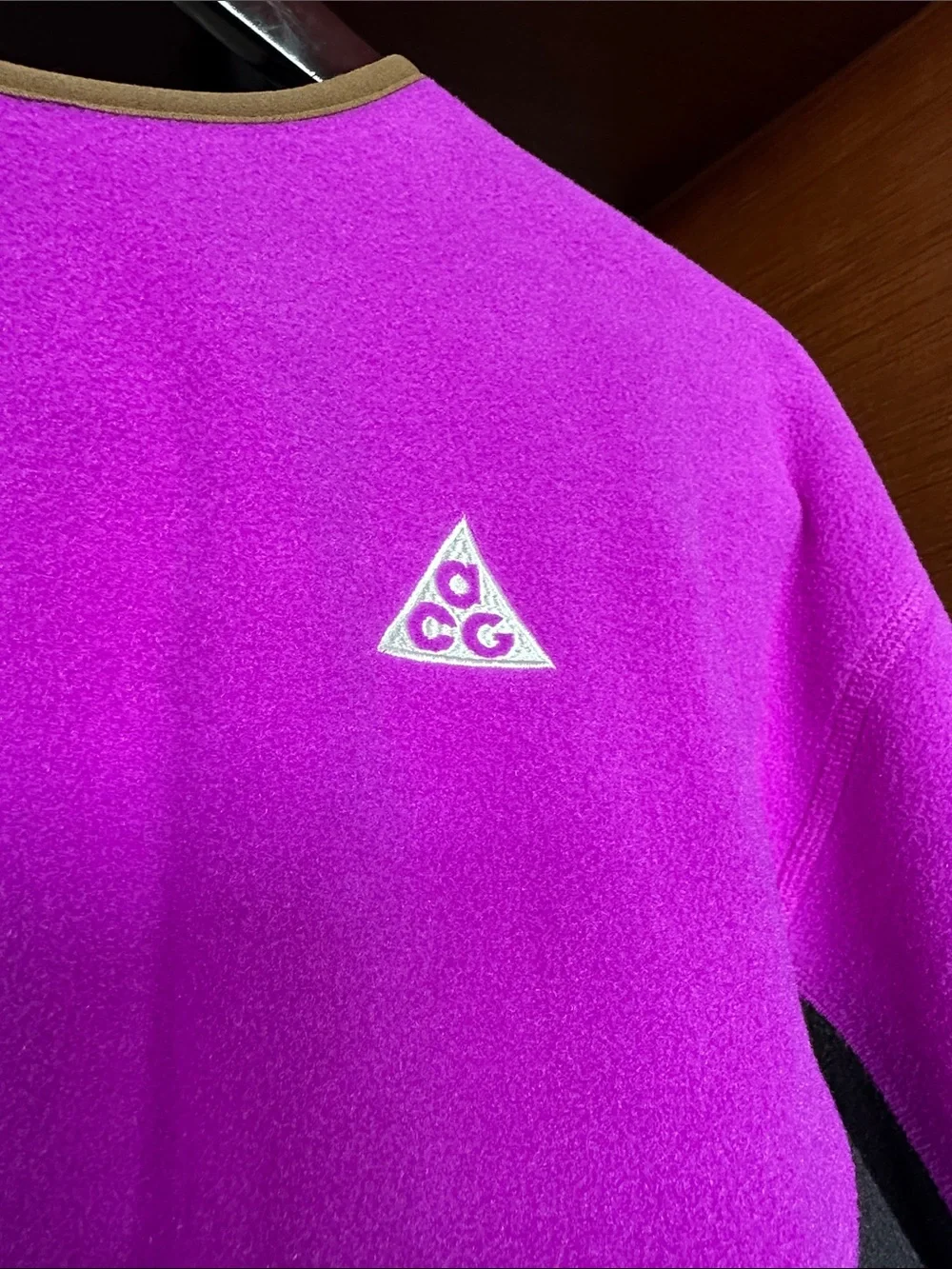 Nike ACG Purple and Black Crewneck Fleece Pullover
